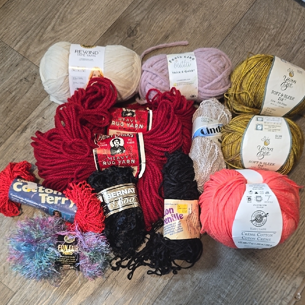 Yarn Bundle 12 Skeins Colorful Yarn NEW